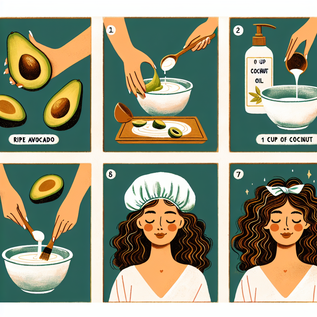 DIY hair mask using avocado and coconut oil