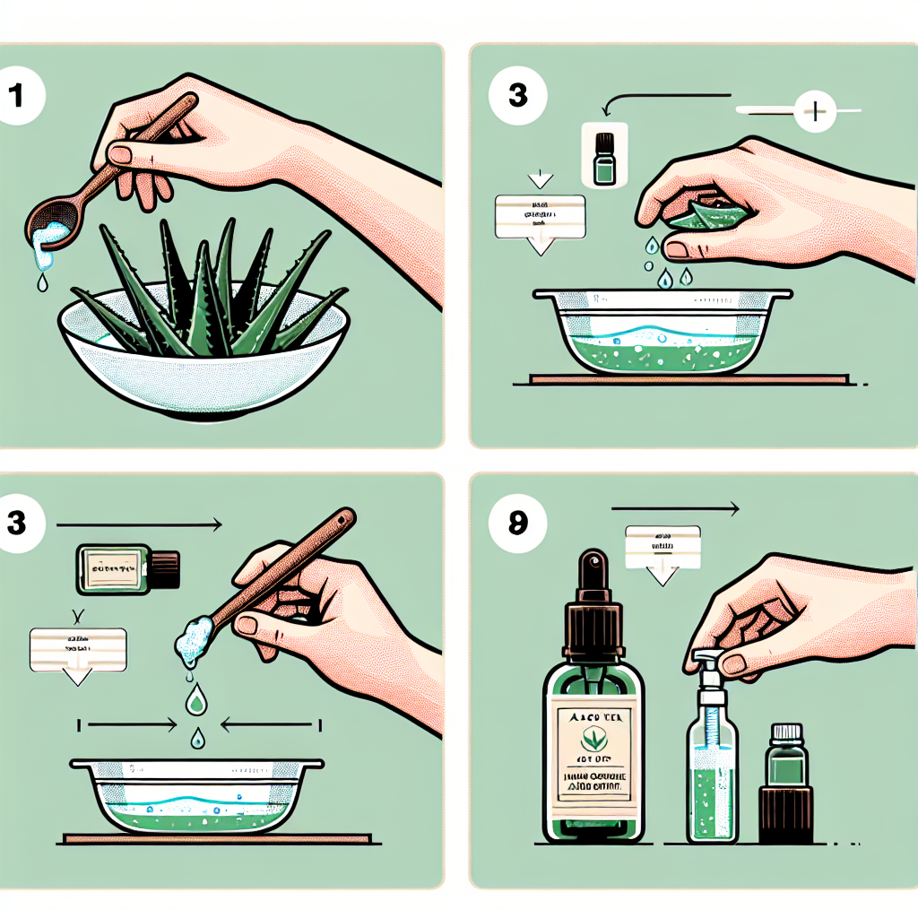 Homemade hand sanitizer using aloe vera gel and essential oils