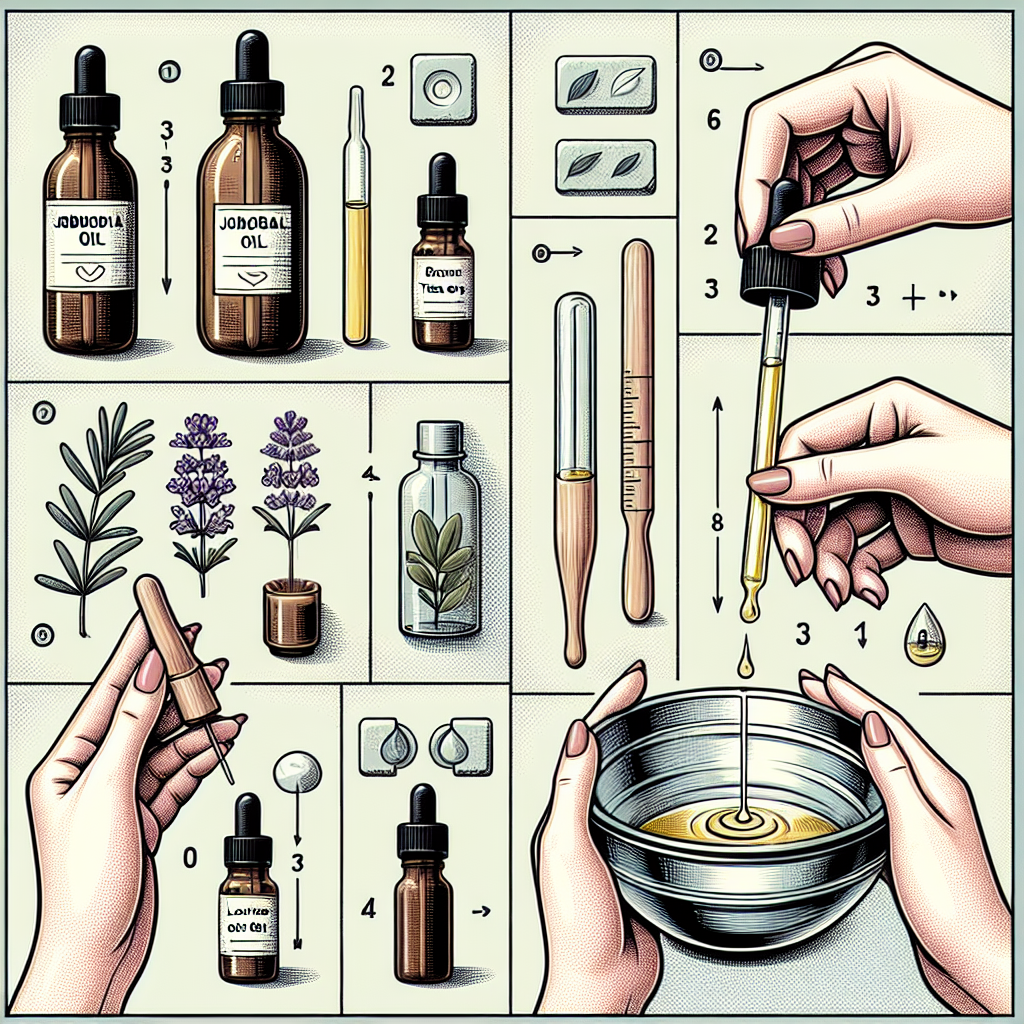 Homemade face serum using jojoba oil and essential oils