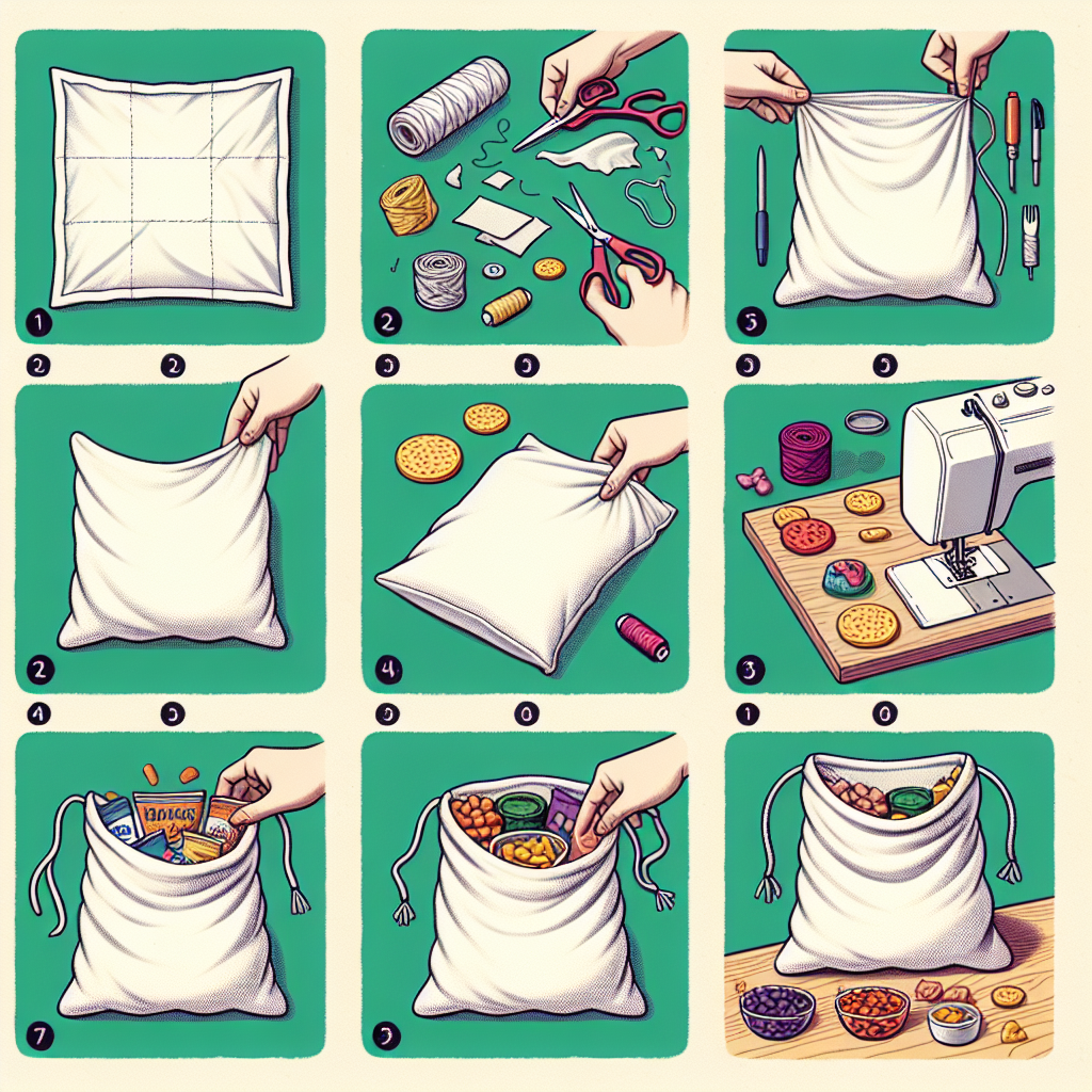 Reusable snack bags made from old pillowcases